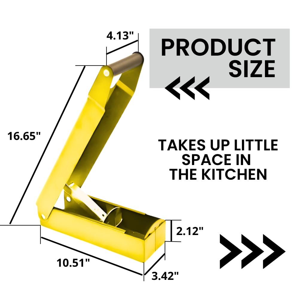 Wall Mounted Can Crusher Yellow – Heavy Duty Can Crushers for Recycling Compactor for Seltzer Soda Beer Cans Plastic Bottle Crusher Smasher Can Aluminum Can Crusher for Recycling Can