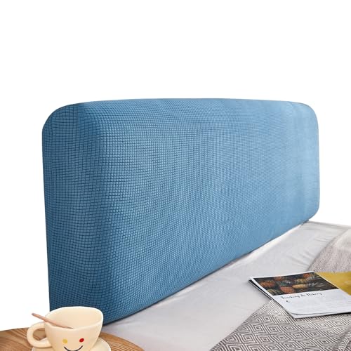 WYJHNL Copertura per Testiera per Letto, Copri Testata Letto Fodera Elastica Vello Protezione Testata Matrimoniale Cover Cuscino Lavabile per Decorazione Camera Blue Stone Blue 180-190cm