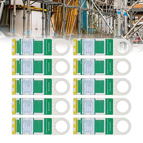 Gerüstschild, 10 Stück ABS Schild mit Sicherheitshinweisen für Elektrische und Chemische Industriesicherheit
