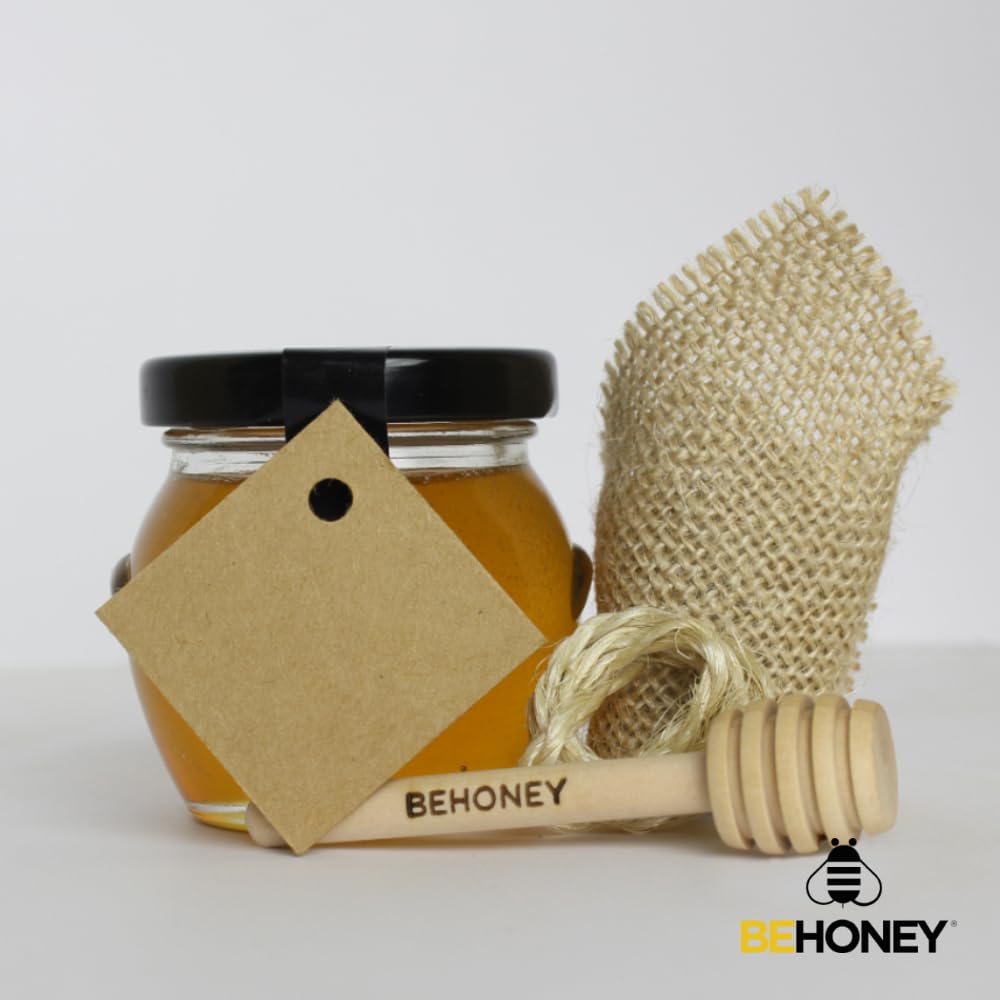 Pack tarros de miel de 125g BEHONEY modelo BOL para evento, boda, bautizo, comunión, celebración (15) - 4