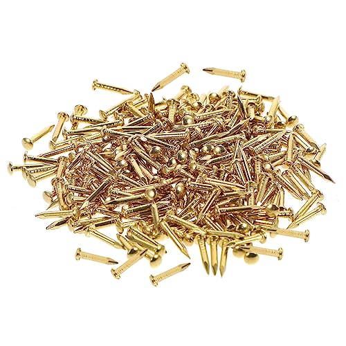Clavos redondos de latón 200 piezas para bisagras de muebles y cajas de madera