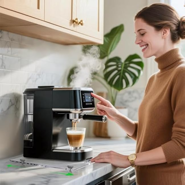 Acrylic Appliance Slider with Rubber Wheels, Sliding Tray for Heavy Kitchen Appliances, Coffee Maker Slider Tray for Counter, Countertop Moving Tray Accessories for Kitchen - 13 x 14 (Clear)