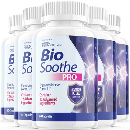 (5 Pack) Bio Soothe Biosoothe Pro Neuropathy Treatment Capsule for Nerve Pain Repair Pills Premium Formula Supplement Alpha Fix Neeve (300 Capsules)
