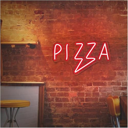 Enseigne lumineuse pizza néon déco murale pour animer l'ambiance de votre bar