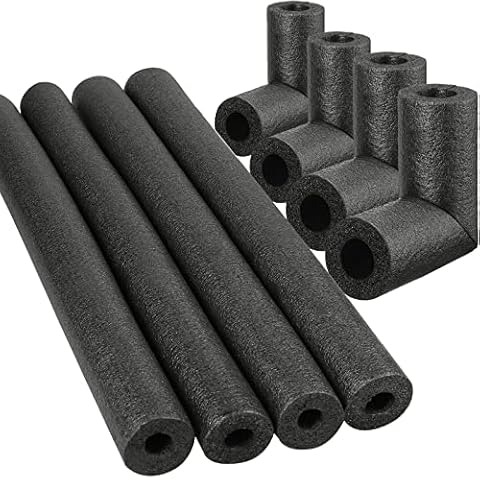 8 Pack Elbow Insulation Tubing Elbows Water Pipe Insulation Freeze Protection Heat Preservation Foam Tube for Tubing Outdoor Water Pipe Insulation Water Pipe Freeze Protection (1 Inch) Cover