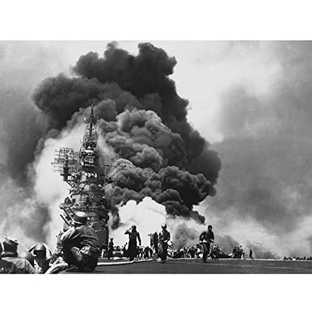 USS Battleship Bunker Hill Kamikazes WWII Photo Unframed Wall Art Print Poster Home Decor Premium