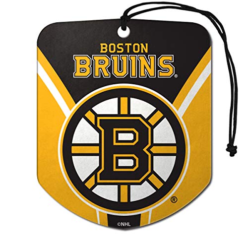 Image of FANMATS NHL - Boston Bruins Air Freshener 2-pk 2.75 inch x 3.5 inch - inchSpoked-B Logo & Wordmark2