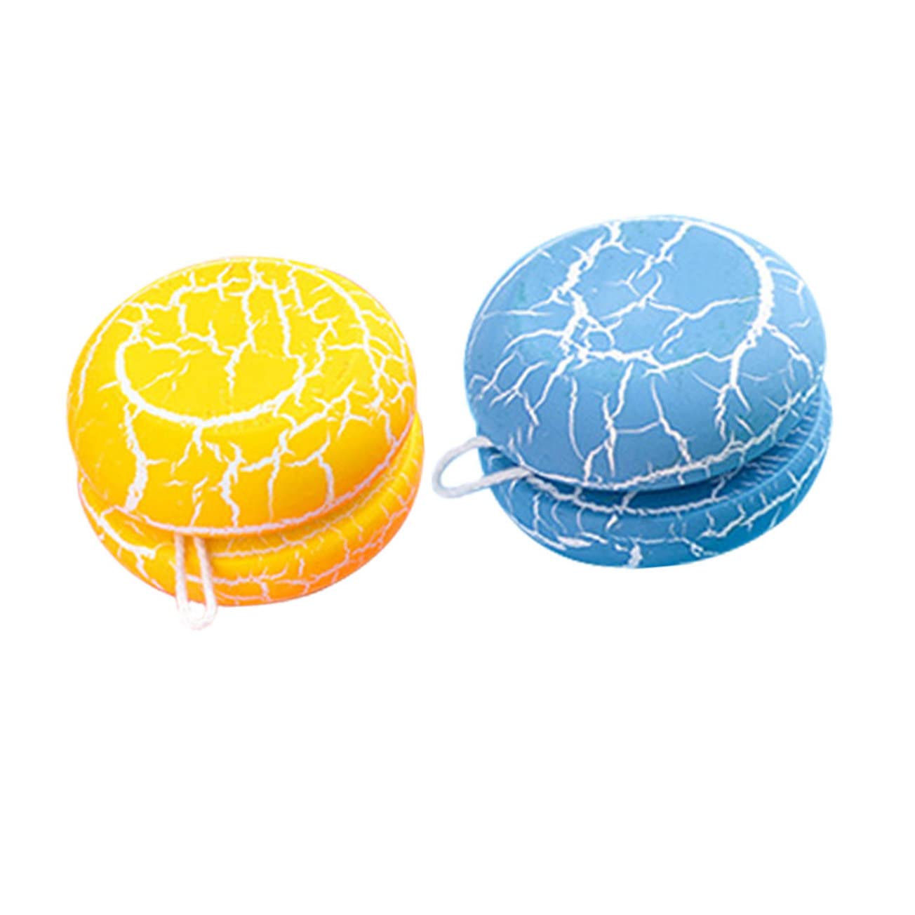 BESPORTBLE 2 Pcs Wooden Yoyo Funny Plaything for Hand Eye Coordination Portable with Cracked Pattern and for Random Colors Random Color