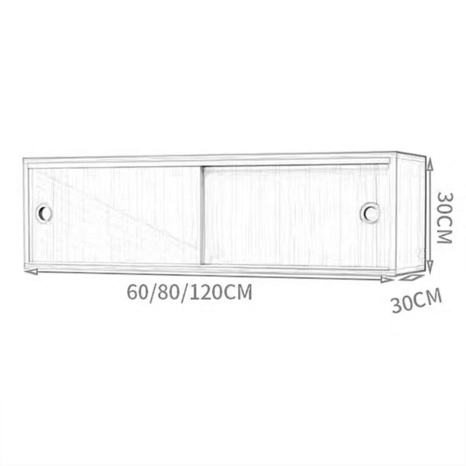 Armadietto da parete con ante scorrevoli per soggiorno, camera da letto, cucina o bagno, salvaspazio Sto Unit per Home nizat (marrone, 120 x 30 x 30 cm)