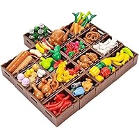 Juego de Comida con Soporte de exposición, Vitrina Compatible