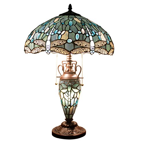 Image of WERFACTORY Tiffany Lampshade Replacement Only Stained Glass Lamp Shade 16 inch