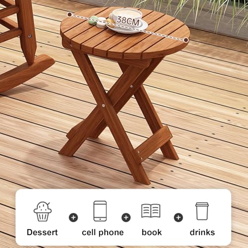 Mesa de Centro Plegable de Bambú Mesa de Sofá Compacta para Sala de Estar 7
