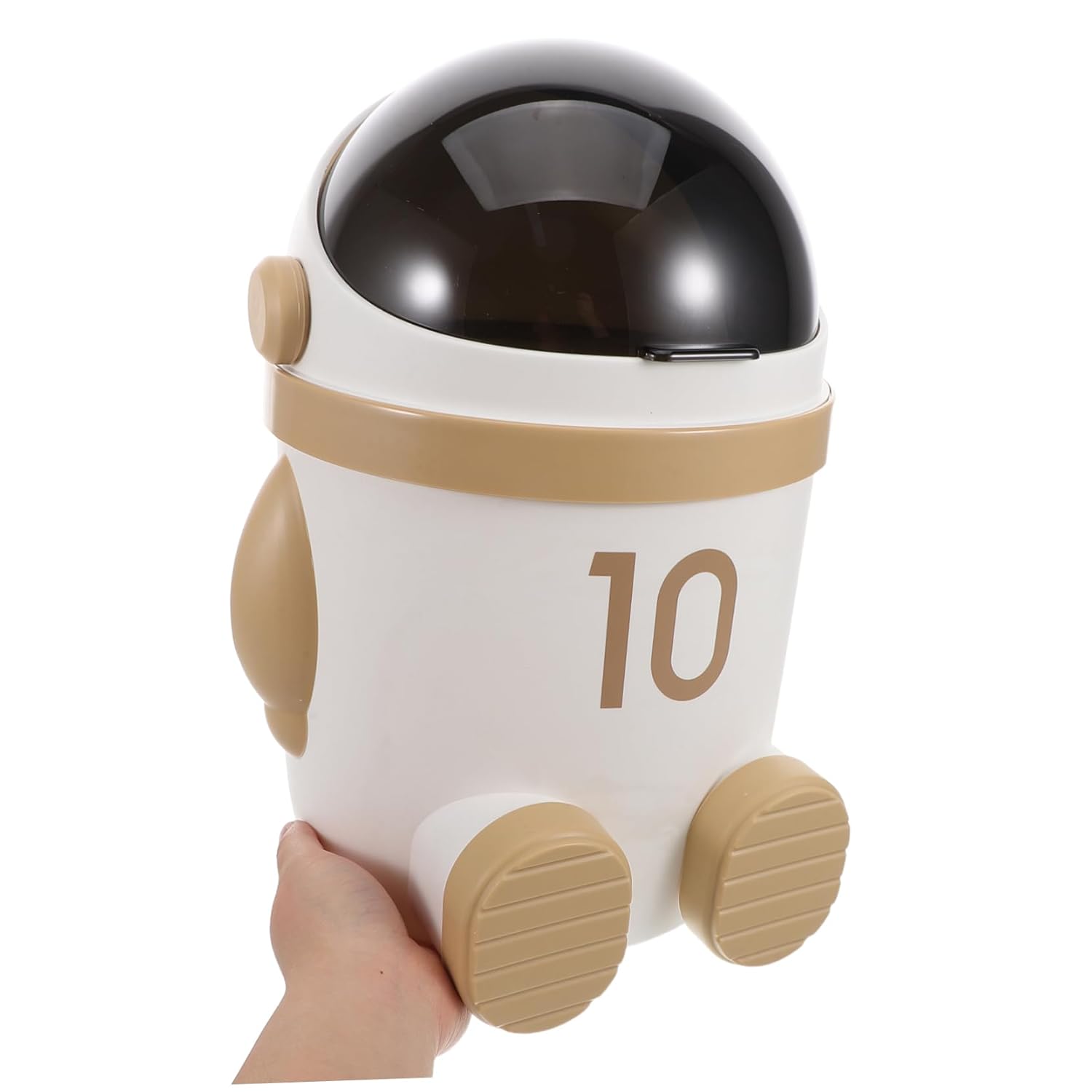 Space Astronaut Car Trash Can Garbage Bin for Rv Car Home Portable Waste Basket Lid
