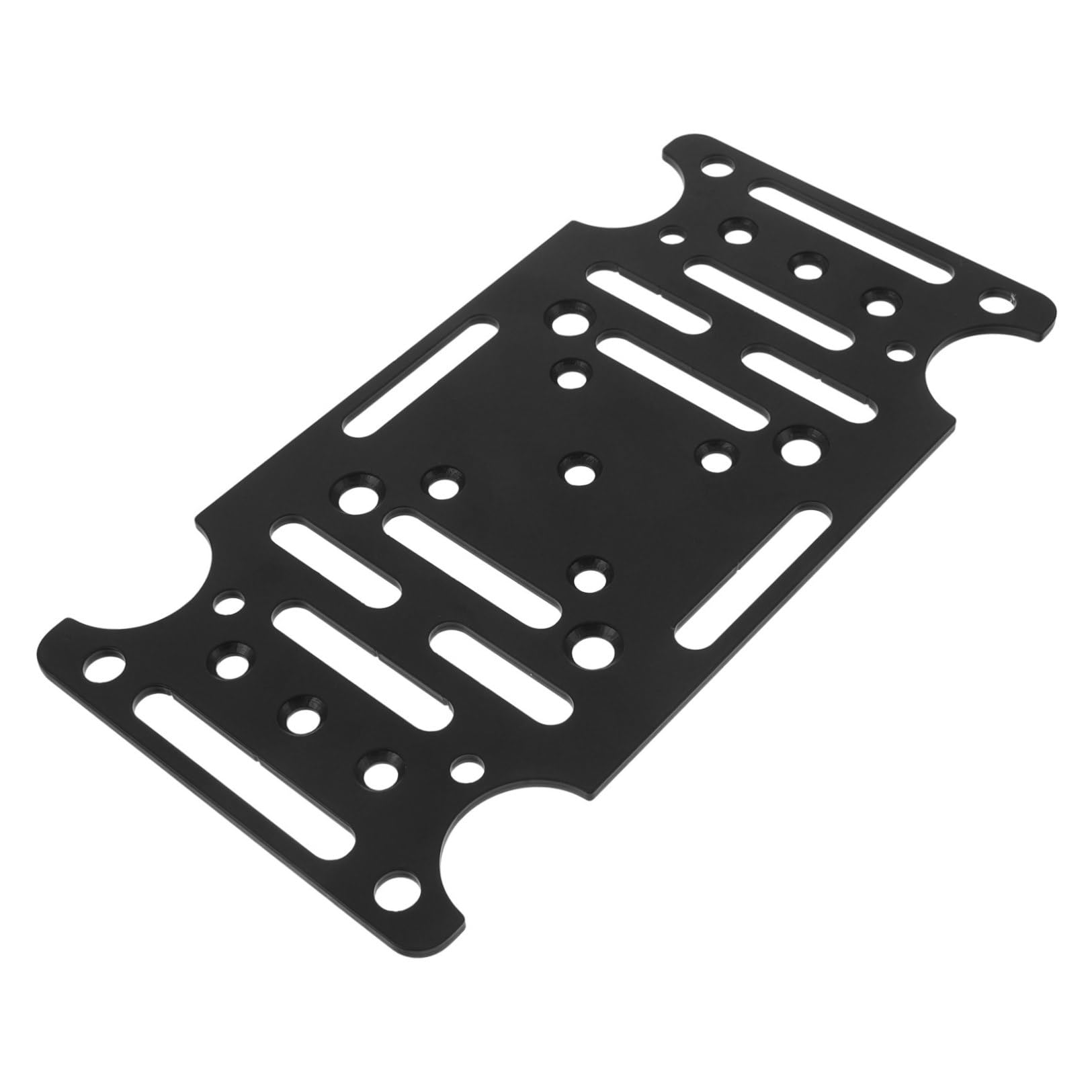 Tofficu Piastra Base Struttura Spessa e Fori Preforati per Cassetta Postale in al Carbonio Nero Supporto Stabile Versatile per Installazione Esterna Facile