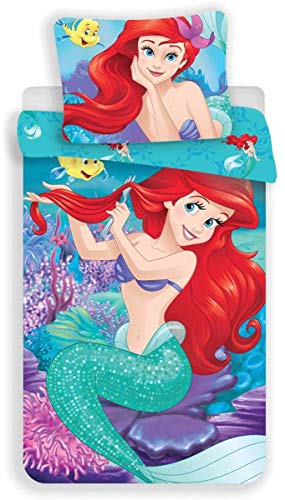 Jerry Fabrics Ropa de Cama para Niños con Cremallera, Diseño Disney, Algodón, Multicolor, Individual, 200x140x0.5 cm