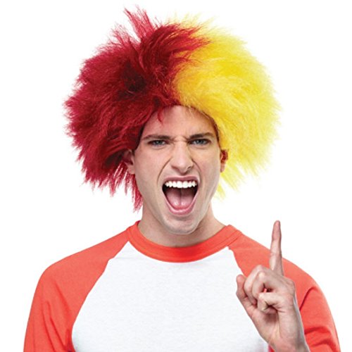 Mario Burgundy and Gold Sports Wig