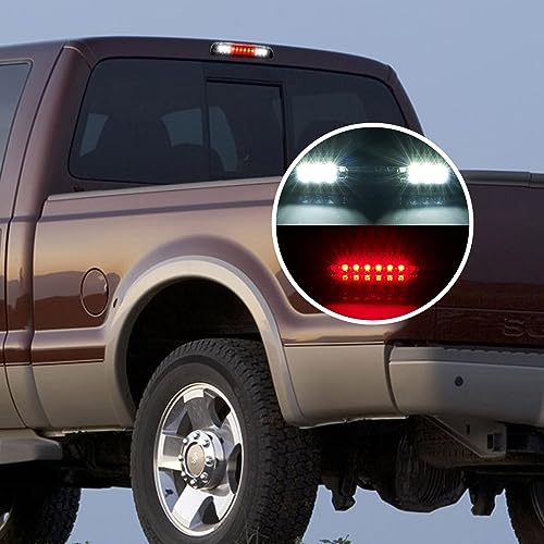 Image of Third 3rd Brake Light LED for 1999-2016 Ford F250 F350 F450 F550 Super Duty, 1993-2011 Ford Ranger High Mount Rear Cab Brake Lights Assembly, 99-16 F-250 F-350 F-450 F-550 Cargo Stop Light