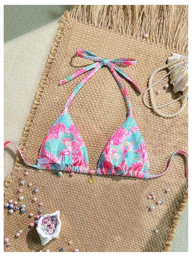 SOLY HUX Women's Bikini Top Halter Triangle Padded Swimsuit Top Only Swim Vacation Bathing Suit2