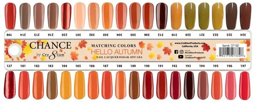 Miniatura 4 de Chance Matching - Gel de color y laca de uñas de 0.5 onzas, 36 colores, colección de otoño (235)