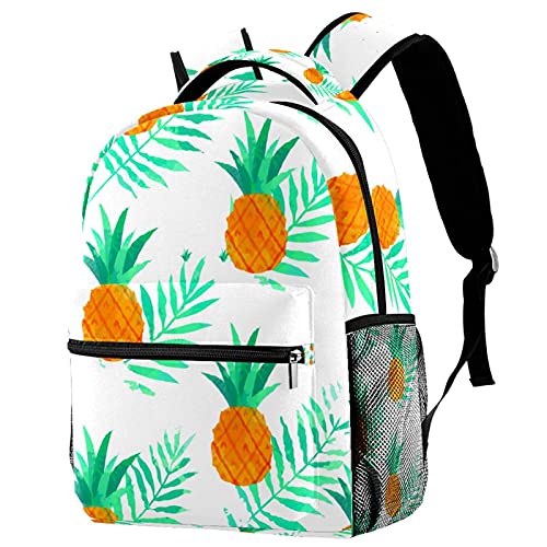 Sac à dos voyage ananas blanc avec porte-bouteille mixte