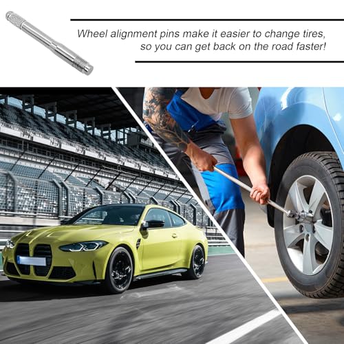 Image of Wevdn Wheel Alignment Pin, M14x1.5 Stainless Steel Wheel Hanger Rim Stud Pilot Pin with Lug Bolt, Wheel Stud Alignment Mounting Guide Tool for Tire Changing, Car Accessories (M14x1.25)