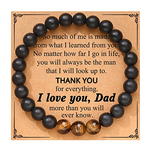 UPROMI Fathers' Day Gifts for Dad from Daughter Son, Birthday Valentines Day Gifts for Best Dad Ever Bracelet Who Have Everything Father of The Bride Christmas Stocking Stuffers