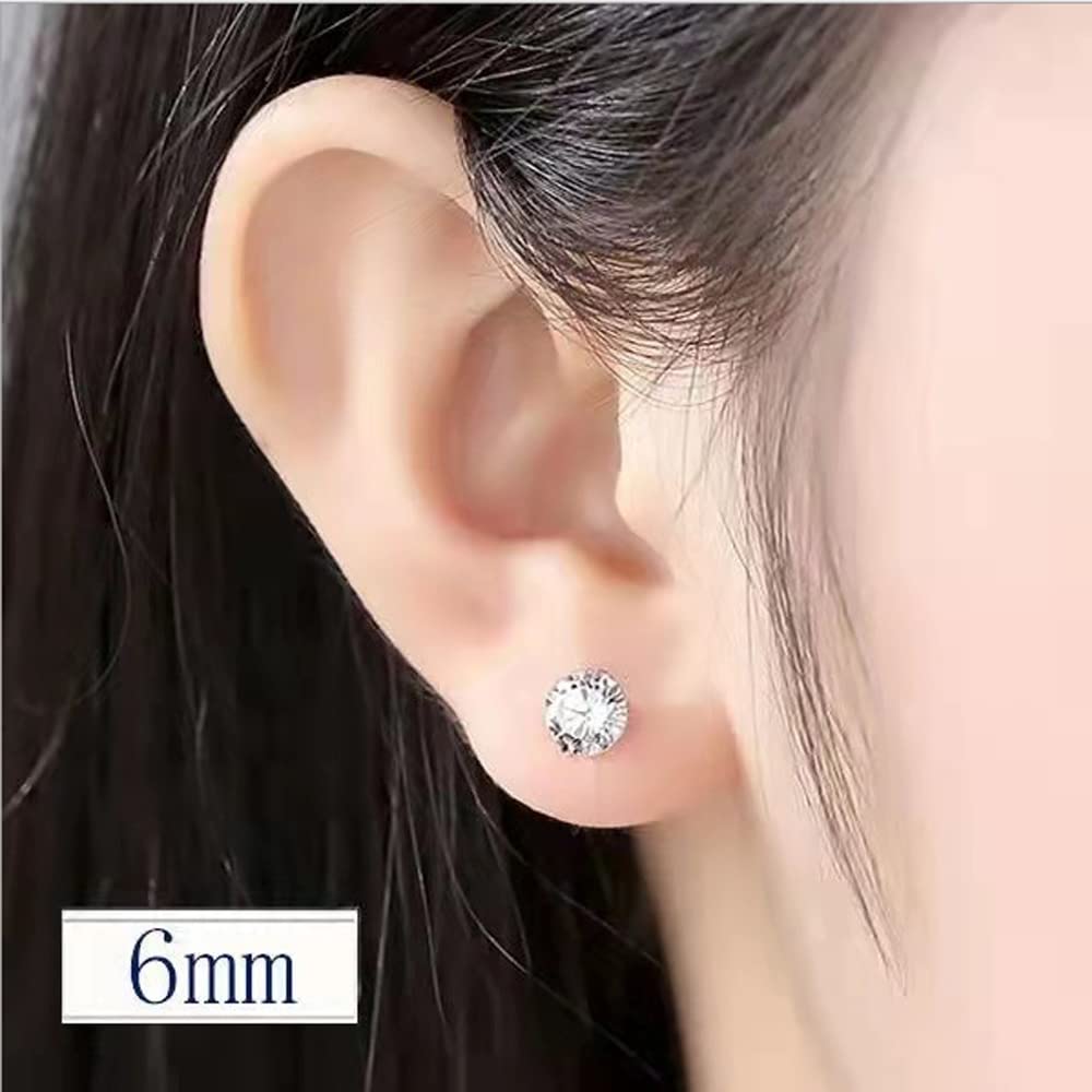 Orecchini Zirconia, Argento Sterling 925 Donna Orecchini Gioielli Ipoallergenici Con Zirconi Cubica Trasparente Uomo Orecchini Brillante 5A Zircone Donna Uomo Orecchini
