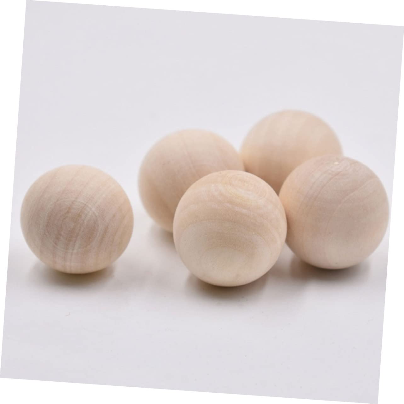 jojofuny 20 Pezzi Palline Rotonde in Legno di Loto Lisce per Decorazione Casa e Pittura Fai da Te Materiale per Lavoretti Manuali