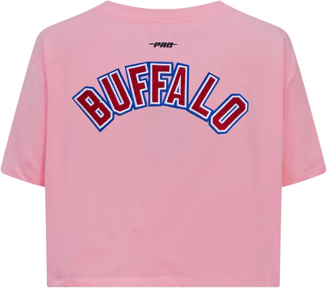 Womens NFL Classic Chenille Cotton Single Jersey Short Sleeve Boxy Tee - Image 5