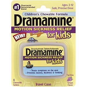 Dramamine for Kids Chewable Tablets, Grape Flavor 8 ea (Pack of 11)