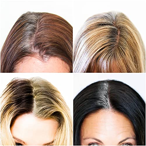 Rootflage Root Touch Up Hair Powder - Temporary Hair Color, Gray Coverage, Root Concealer, Thinning Hair Filler, Dry Shampoo- Kabuki Applicator 9 Grams (05 Light Brown) - Thumbnail 5