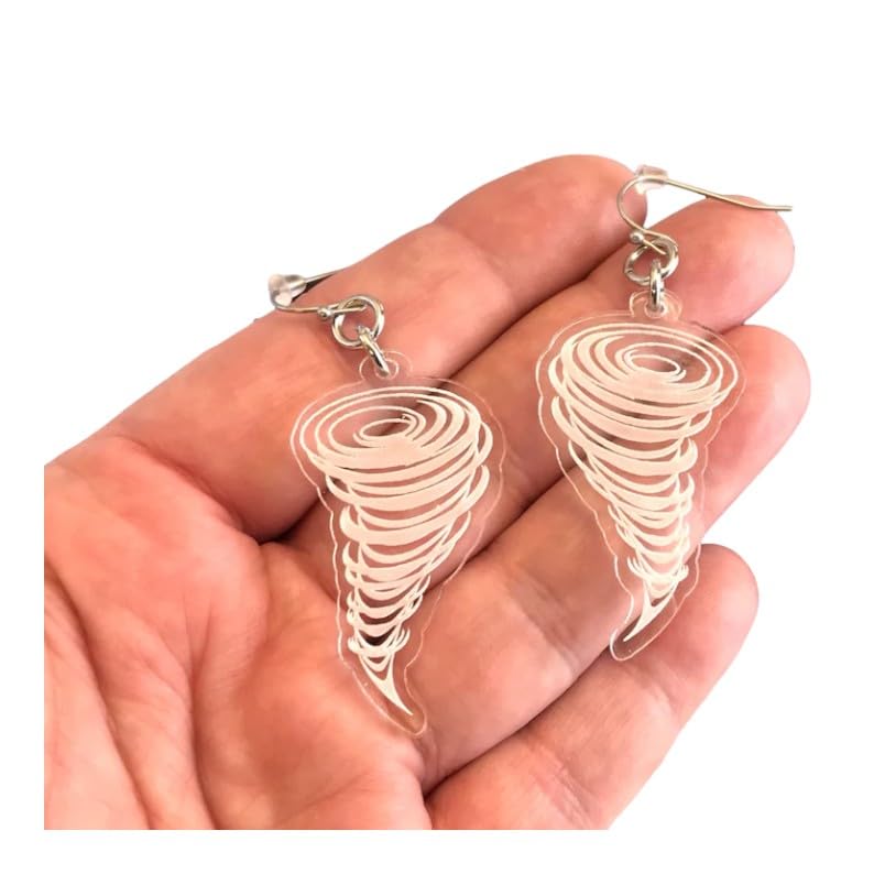 Tornado Earrings - Weather Enthusiasts Storm Chasers and Meteorologists - Twister Cyclone