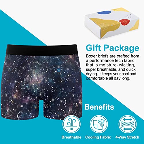 ZZXXB Galaxy Star Constellation Mens Boxer Briefs 3 Pack Underwear Breathable Stretch Boxer Trunk S-XXL2