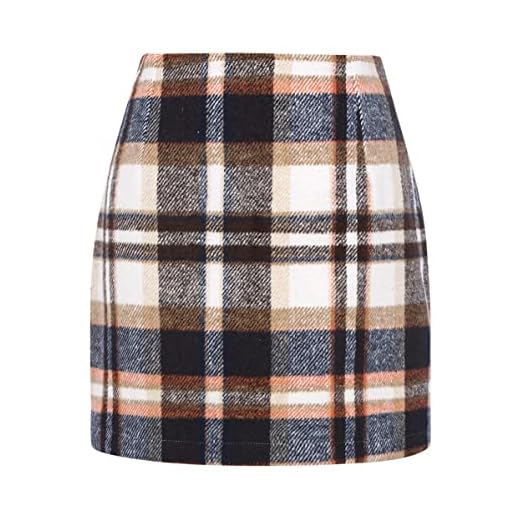 25 Cozy Winter Outfit Ideas for Women (Style Guide) Wool Plaid Mini Skirt