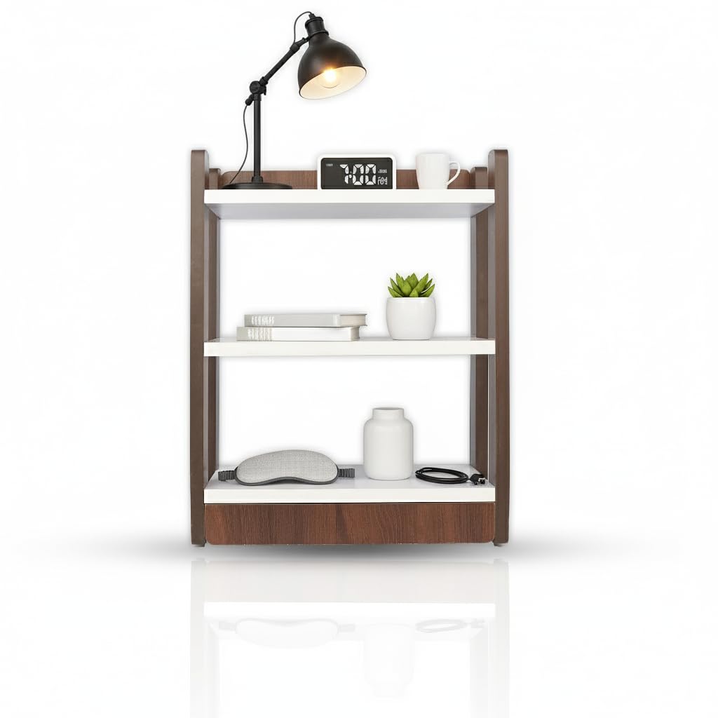 SBF Furniture Smart Wooden Shelf – 3-Tier Multipurpose Storage Rack | Compact Organizer for Kitchen, Bedroom, Desk & Bathroom | Wooden Display Stand for Books, Spices, Decor & More (BR&WH) SBF Furniture Smart Wooden Shelf – 3-Tier Multipurpose Storage Rack | Compact Organizer for Kitchen, Bedroom, Desk & Bathroom | Wooden Display Stand for Books, Spices, Decor & More (BR&WH)