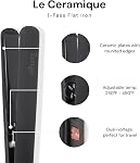 L'ANGE HAIR Le Ceramique 1-Pass Flat Iron Hair Straightener | Fast Heating Ceramic Flat Iron | Best Hot Tools Hair Straightening Iron to lock in Moisture & Shine | Professional Hair Iron straightener