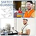Queekay 20 Pack Safety Glasses over Eyeglasses Anti Dust Impact Scratch Safety Goggles for Men Women Nurses Workers Architect Lab
