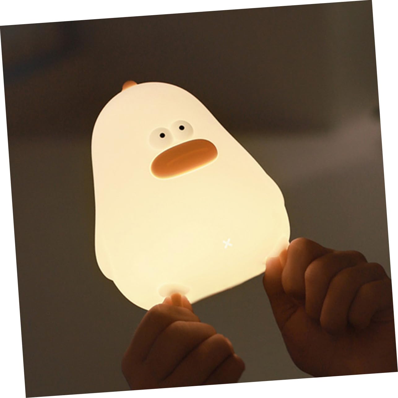 Lámpara de Silicona para Ñiño Luz Nocturna Cálida y USB Recargable Diseño Pollito Tamaño Pequeño Luz de Guardería para Dormitorio Infantil Adecuado para Bebés y Regulable