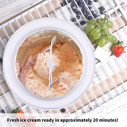 Vpcok Direct Profi Eismaschine Testsieger, Softeismaschine für Zuhause, Joghurtbereiter und Eisbereiter für Eiscreme, Gelato und Sorbet, 1,5L ice cream maker, weiß, inkl. Rezept – Bild 7