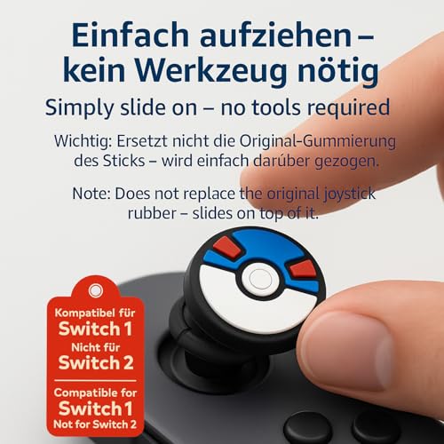 MatoSan® 6 Tapones para Joystick compatibles con Nintendo Switch Grip Joy con Grip Lite Thumbstick Grip Switch Lite OLED Accesorios Thumb Grips Nintendo Switch Tapones para el Pulgar Switch - imagen 4