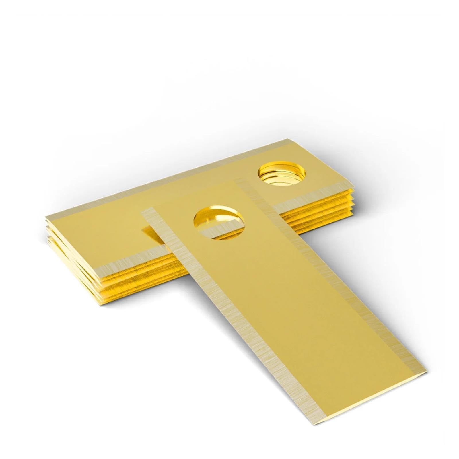Cuchilla De Cortacésped De Un Solo Orificio Chapada En Titanio De 42,5x17,5mm, Compatible con BIGMOW, Herramientas De Repuesto, Cuchilla De Cortacésped(30pcs Silver)