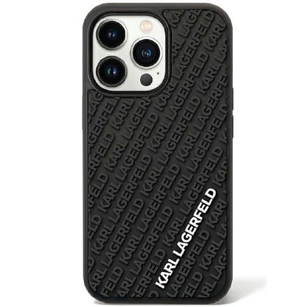 KARL LAGERFELD KLHCN613DMKRLK Coque pour iPhone 11 / XR 6,1" Noir Hardcase 3D Caoutchouc Multi Logo