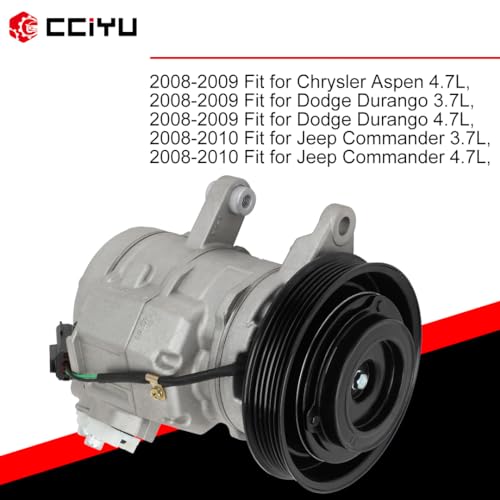Image of CCIYU AC Compressor w /Clutch for Jeep Commander V6 3.7L 2008-2010
