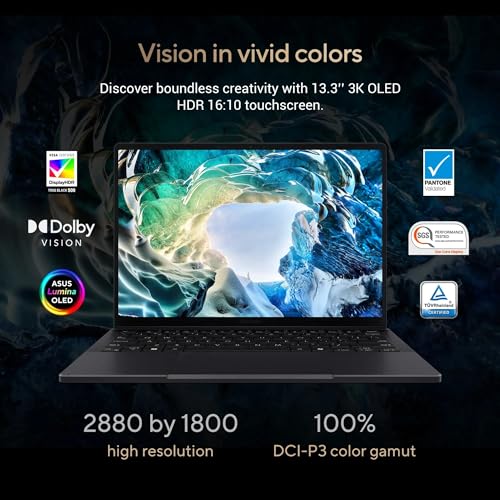 Image of ASUS ProArt PX13 (Replace P16) 2-in-1 AI Laptop 13.3 inch Touch OLED 3K 500 nits Display (Ryzen AI 9 HX 370, RTX 4050, 32GB LPDDR5X, 2TB SSD, Backlit KYB, WiFi 7, BT 5.4, Win11P) w /DKZ USB Port Expander