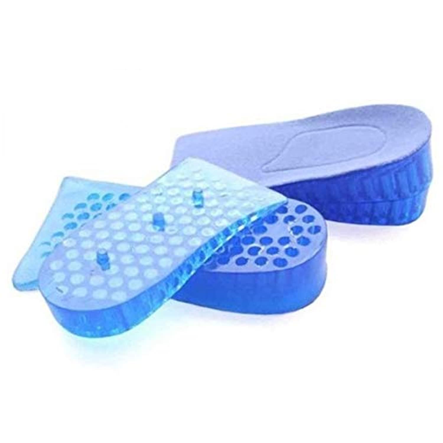 Orthopedic Silicone Height Increase Insoles Massaging Invisible Half Foot Pad Shoe Lift, One Size