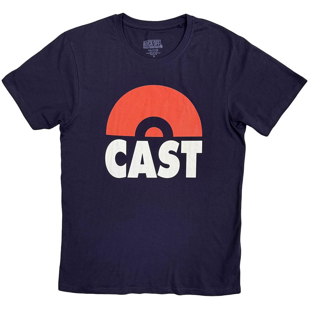 Rock Off officially licensed products Cast Classic Logo T Shirt S Navy