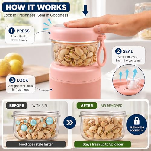 Image of 2 Layer Insulated Lunch Box with Airtight Snack Container & Spoon | Leakproof Bento Lunch Jar | 304 Stainless Steel Inner | Portable Food Container for Office, School, Travel (Pink - 860ml)