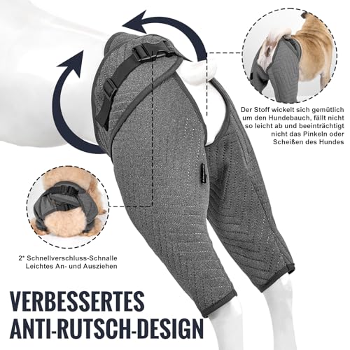 Arblina Hundebody Nach OP, Hundebody für Hinterbeine, Postoperativ Recovery-Anzug für Männliche & Weibliche Hunde, Leckschutz Hund für Kleine/Mittlere/Große Hunde
