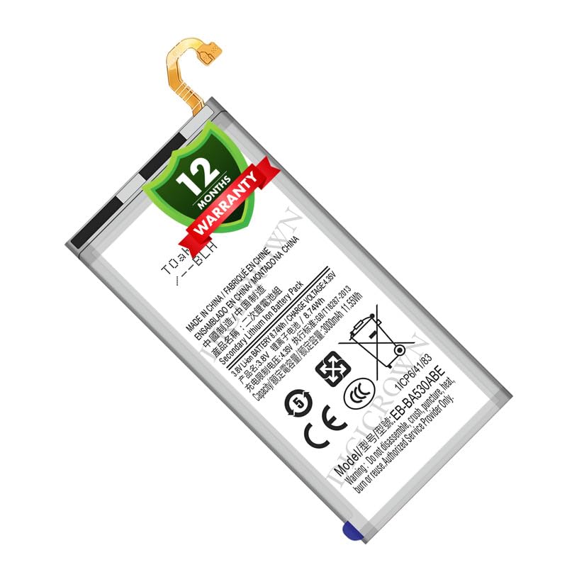 Image of Original EB-BA530ABE Battery Compatible for Samsung Galaxy A8 (2018) (SM-A530F) - (3000mAh) - 1 Year Warranty DF7