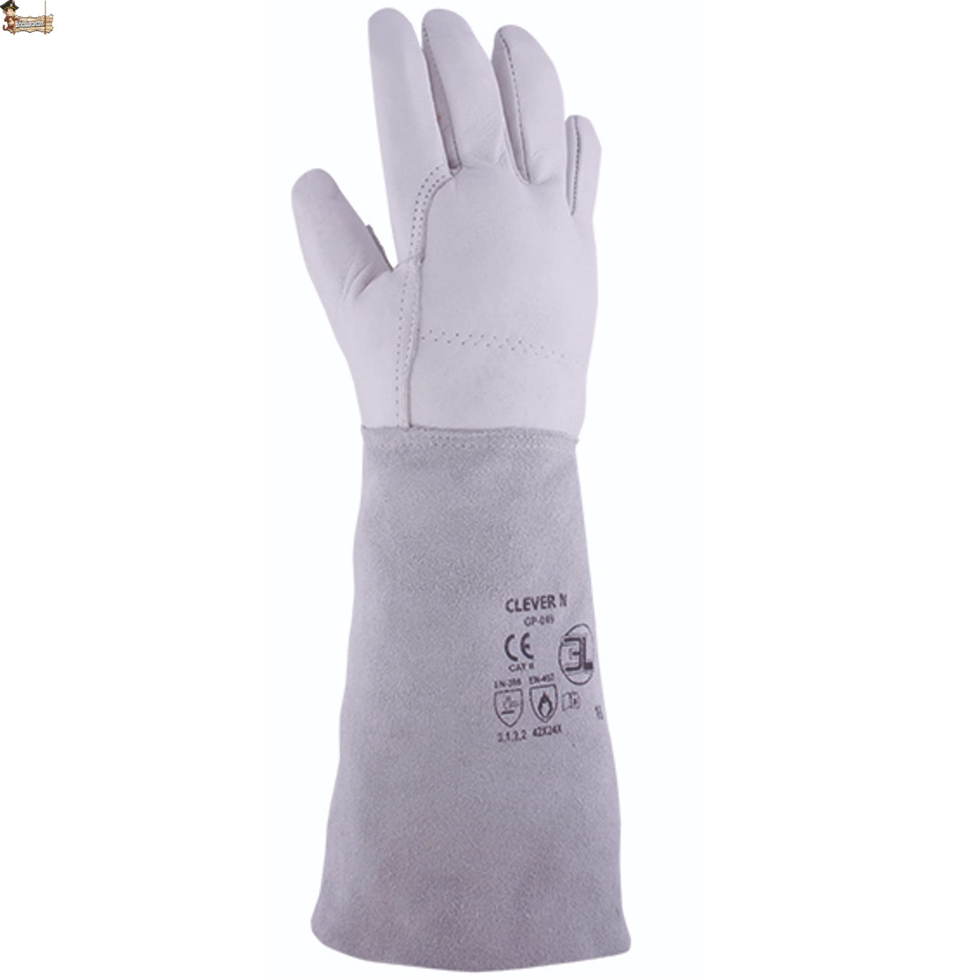BricoLoco.com Guantes soldador TIG. 72 PARES Trabajo soldadura para soldar con proceso TIG. Cuero piel flor y serraje. Largo 420 mm. Forro interior. (72, Talla 9)